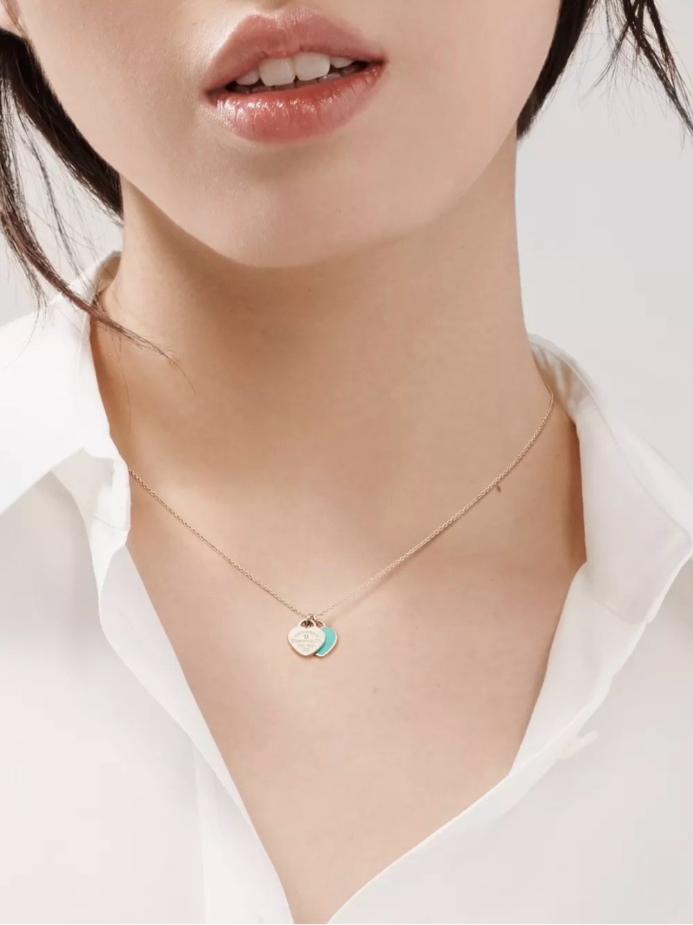 Tiffany & Co. Tiffany Blue with Diamond Heart Necklace, Bracelet, and Earrings - Picture 10 of 16